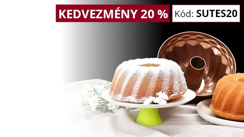 20% KEDVEZMÉNY A SÜTÉSRE